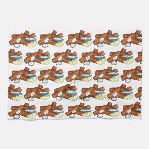 Fish Sticks Fishsticks Fish Fingers Tartar Sauce Kitchen Towel