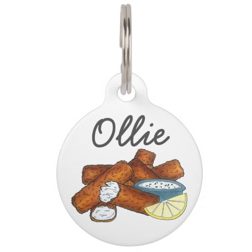 Fish Sticks Fishsticks Fish Fingers Tartar Sauce Pet ID Tag