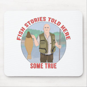 Fish stories told here some true mouse pad