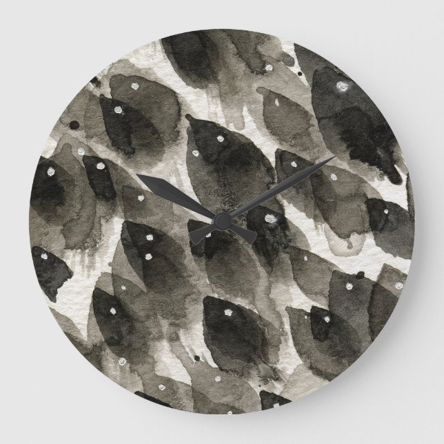 Fish Storm Large Clock (Front)