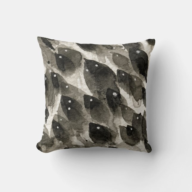 Fish Storm Throw Pillow (Front)
