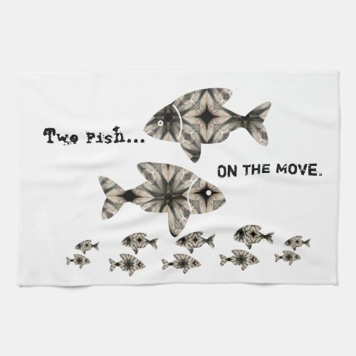 Fish Strip Pattern Fun Cute  Kitchen Towel