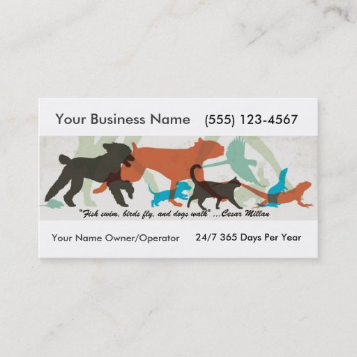 Customizable Pet Sitter Dog Walker  Business Card