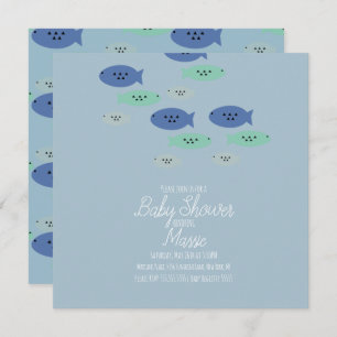 Fish Swimming Aquarium Baby Shower Card