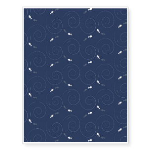 Fish Swimming in the Deep Blue Sea Temporary Tattoos