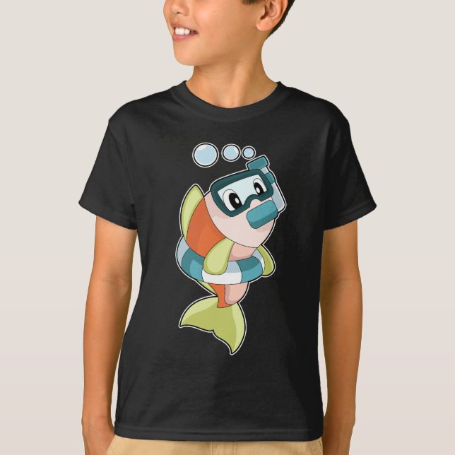 Fish Swimming Snorkel T-Shirt (Front)