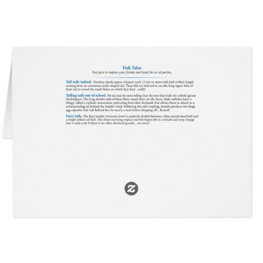 Fish Tails (Tales) Card (Back Horizontal)