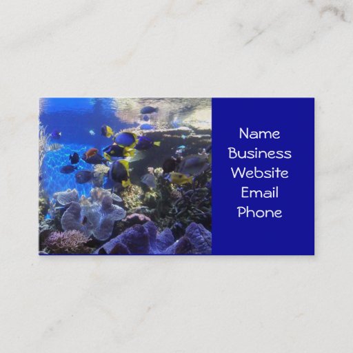 Customizable Fish tank 2 business cards
