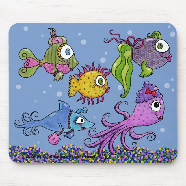 Fish Tank Dolled Up Mouse Pad (Front)