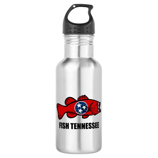 Fish Tennessee Stainless Steel Water Bottle (Front)