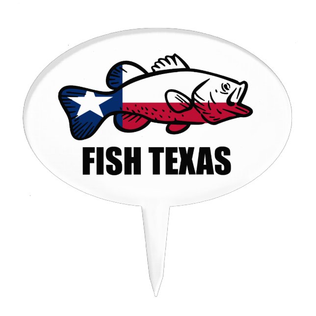 Fish Texas Cake Topper (Front)