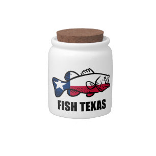 Fish Texas Candy Jar