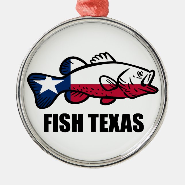 Fish Texas Metal Ornament (Front)