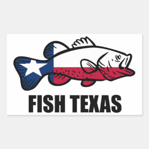 Fish Texas Rectangular Sticker