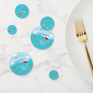 Fish Theme Fishing Baby Shower for Fishermen Confetti