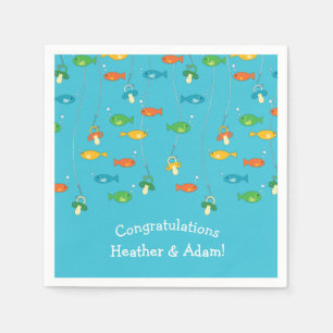 Fish Theme Fishing Baby Shower for Fishermen Napkins