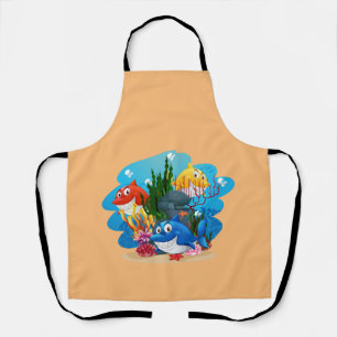 Fish-Themed Cooking Apron