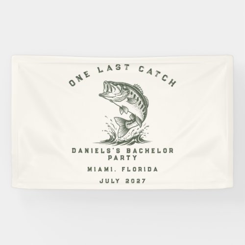 Fish Themed Custom Fishing Bachelor Party Banner