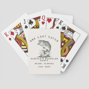 Fish Themed Custom Fishing Bachelor Party Poker Cards