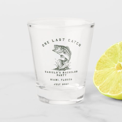 Fish Themed Custom Fishing Bachelor Party Shot Glass