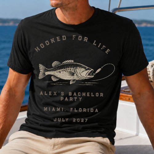 Fish Themed Custom Fishing Bachelor Party T-Shirt