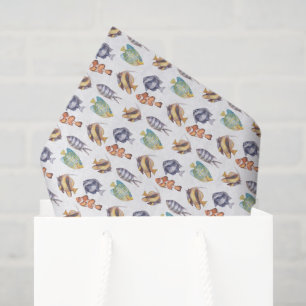 Fish Tissue Paper, Marine Life Decoupage Paper
