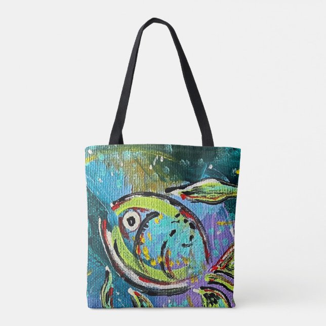 Fish Tote Abstract Bag (Back)