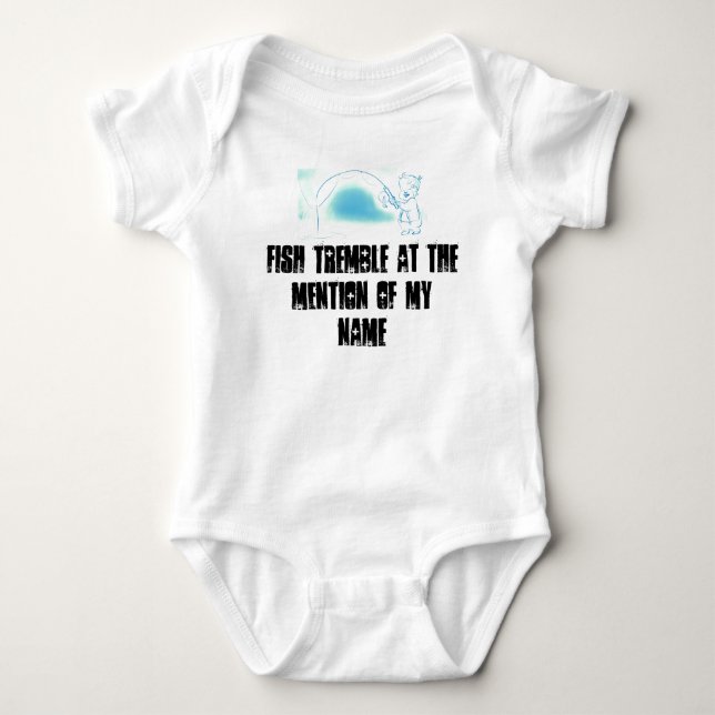 Fish Tremble Baby Bodysuit (Front)