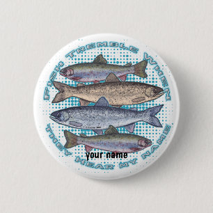 Fish Tremble pin button
