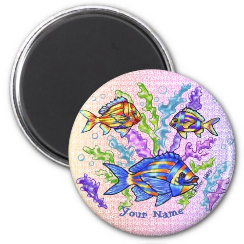 Fish Triad custom name Magnet
