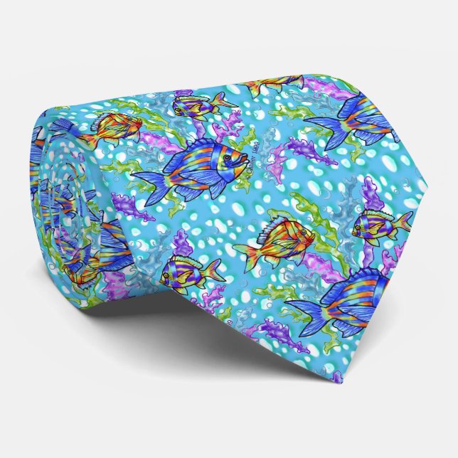 Fish Triad  tie (Rolled)