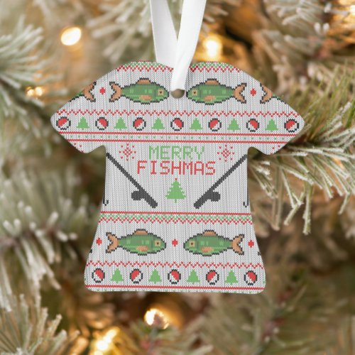Fish Ugly Christmas Sweater Ornament
