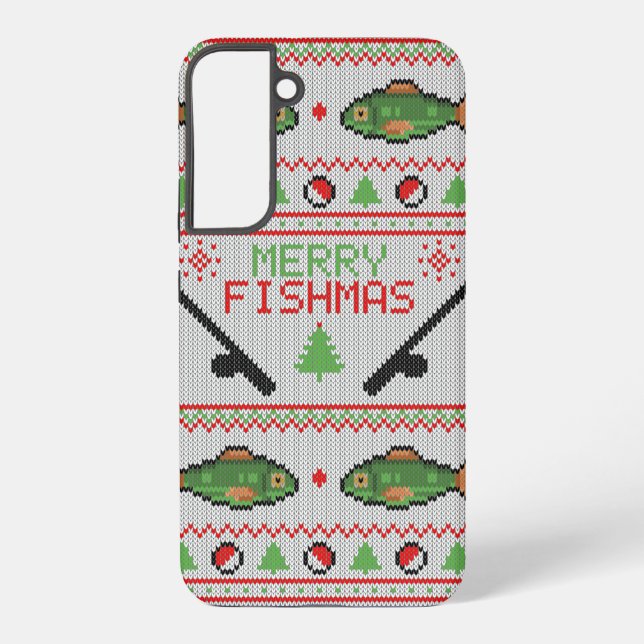 Fish Ugly Christmas Sweater Samsung Galaxy Case (Back)