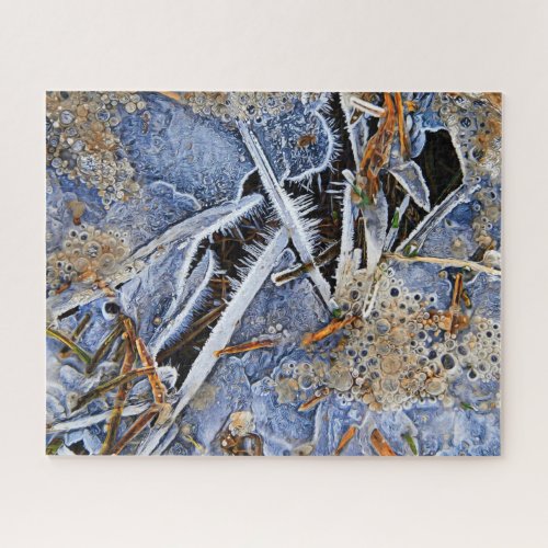 Fish Under The Ice Awaiting Prey Abstract Art Jigsaw Puzzle