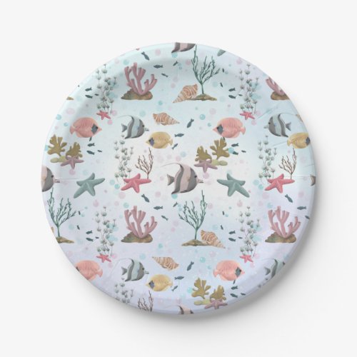 Fish Under The Sea Paper Plates