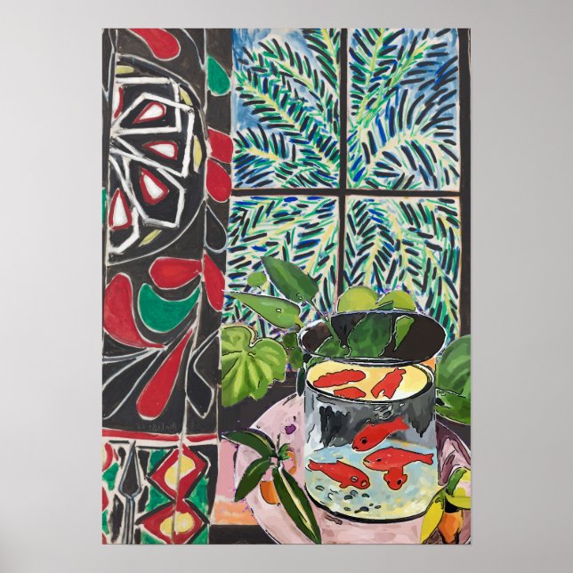 Fish Under Window, after Matisse Poster (Front)