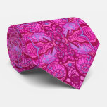 Fish Underwater Bohemian Arabesque Pattern Magenta Neck Tie