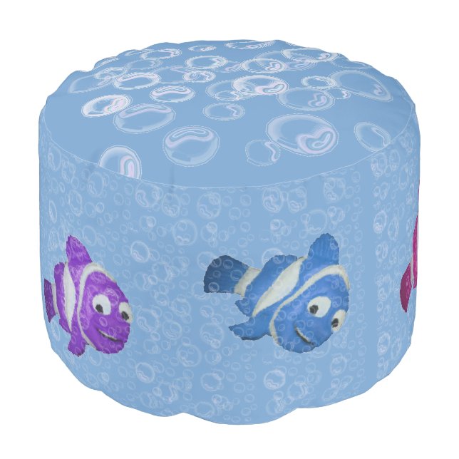 Fish Underwater Pouf (Angled Front)