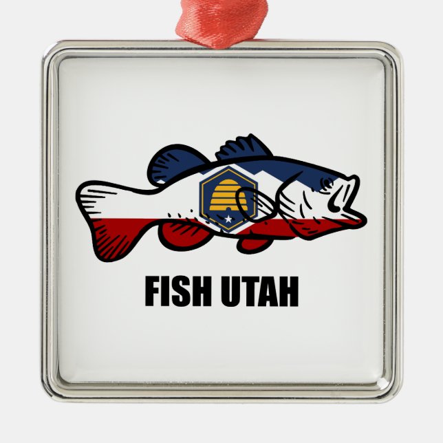 Fish Utah Metal Ornament (Front)