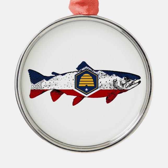 Fish Utah Trout Metal Ornament (Front)