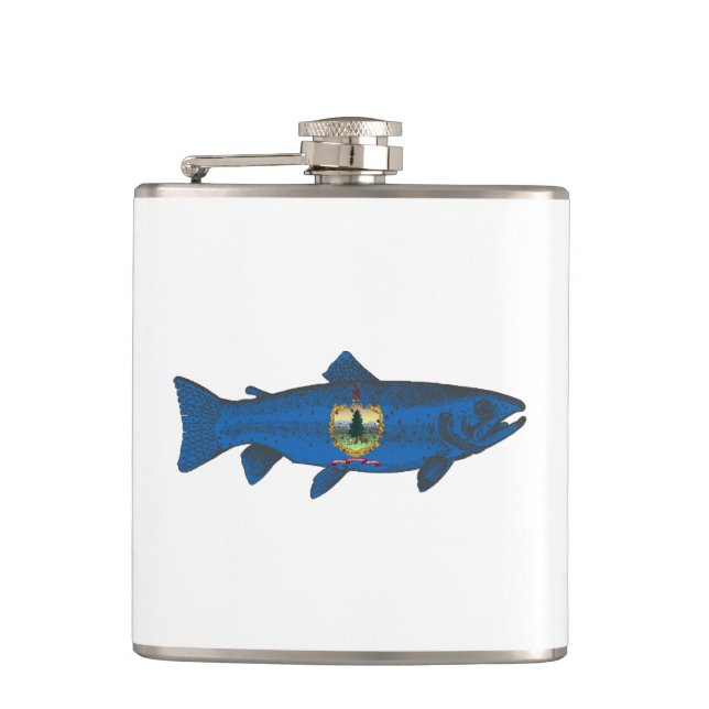 Fish Vermont Flag Trout Flask (Front)