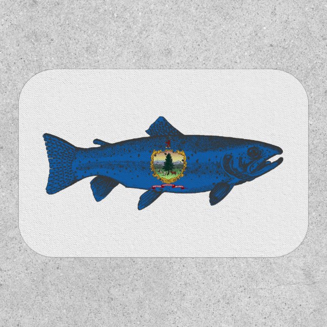 Fish Vermont Flag Trout Patch (Front)