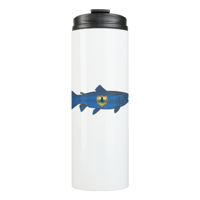 Fish Vermont Flag Trout Thermal Tumbler (Front)