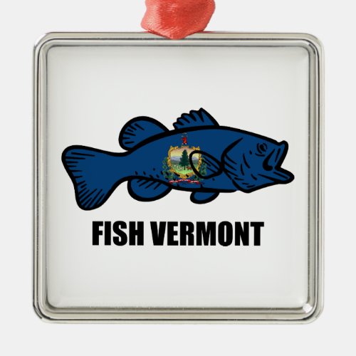 Fish Vermont Metal Ornament