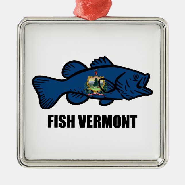 Fish Vermont Metal Ornament (Front)