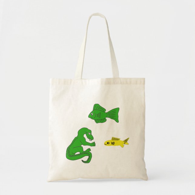 Fish versus Dragon Tote Bag (Front)