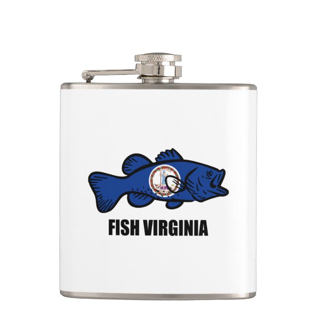 Fish Virginia Flask (Front)