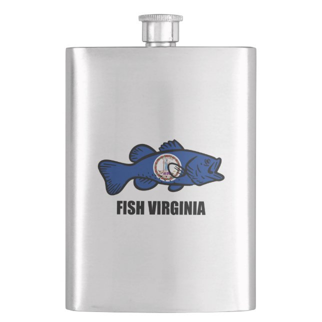 Fish Virginia Flask (Front)