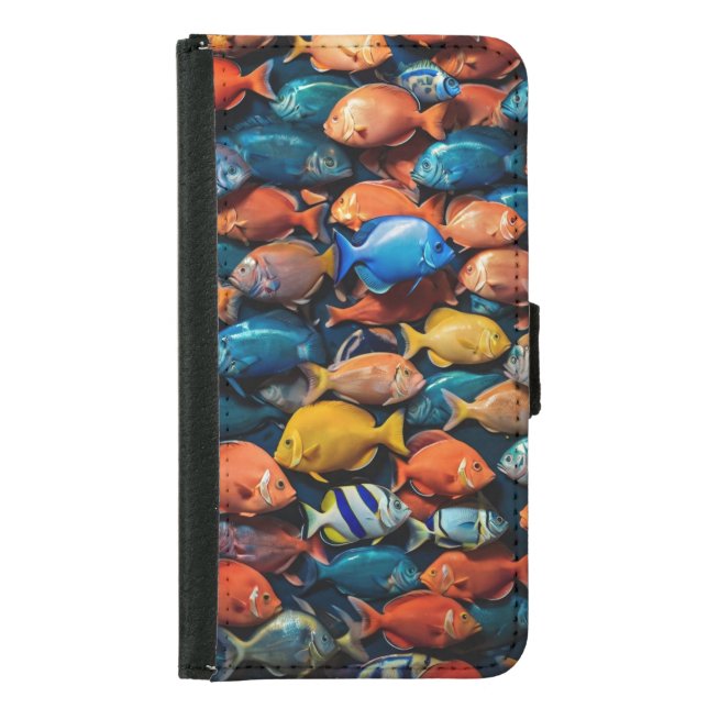 Fish Voyager Samsung Galaxy Wallet Case (Front)