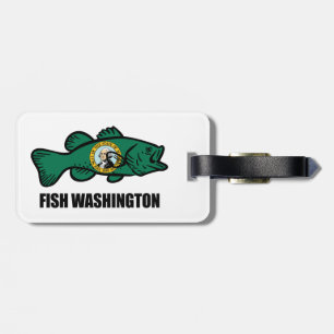 Fish Washington State Luggage Tag